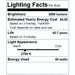 Green Creative LED Reflector Flood Retrofit (35417) -Light Bulbs Sales 35417 Lighting Facts Labelmd