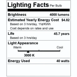 Green Creative LED Reflector Flood Retrofit (35420) -Light Bulbs Sales 35420 Lighting Facts Labelmd
