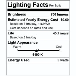 General LED Reflector Flood Retrofit (36930) -Light Bulbs Sales 36930 Lighting Facts Labelmd