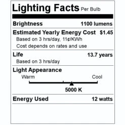 Sylvania LED Reflector Flood Retrofit (2 Pack) (40787) 7 Sylvania LED Reflector Flood Retrofit (2 Pack) (40787) -Light Bulbs Sales 40787 Lighting Facts Labelmd