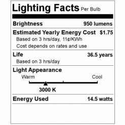 Green Creative LED Round Downlight (40843) -Light Bulbs Sales 40843 Lighting Facts Labelmd