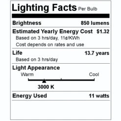 Sylvania LED Reflector Flood Retrofit (41053) -Light Bulbs Sales 41053 Lighting Facts Labelmd