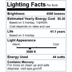 Philips Fluorescent Light Bulb (417816) -Light Bulbs Sales 417816 Lighting Facts Labelmd