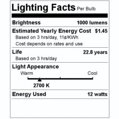 GE LED Reflector Flood Retrofit (42134) -Light Bulbs Sales 42134 Lighting Facts Labelmd