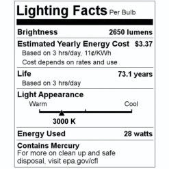 Philips Fluorescent Light Bulb (434019) 7 Philips Fluorescent Light Bulb (434019) -Light Bulbs Sales 434019 Lighting Facts Labelmd