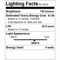 Westinghouse LED Reflector Flood Retrofit (45148) -Light Bulbs Sales 45148 Lighting Facts Labelmd