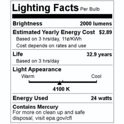 GE Fluorescent Light Bulb (46701) -Light Bulbs Sales 46701 Lighting Facts Labelmd