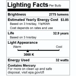 Philips Fluorescent Light Bulb (479592) -Light Bulbs Sales 479592 Lighting Facts Labelmd