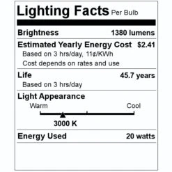 Sunlite LED Light Fixture (49055) -Light Bulbs Sales 49055 Lighting Facts Labelmd