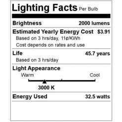 Nuvo LED Ceiling Light Fixture With Occupancy Sensor (51766) -Light Bulbs Sales 51766 Lighting Facts Labelmd