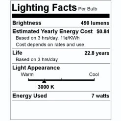 Westinghouse LED Reflector Flood Retrofit (53012) -Light Bulbs Sales 53012 Lighting Facts Labelmd