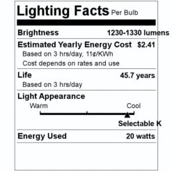 Nuvo LED Ceiling Light Fixture (62149) -Light Bulbs Sales 62149 Lighting Facts Labelmd