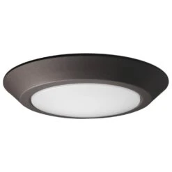 10" Round - 21.5 Watt - 120 Volt - 3,000K - Natural White - Mahogany Bronze- Disk - Flush Mount - Contemporary Style - Dimmable| Nuvo LED Ceiling Light Fixture