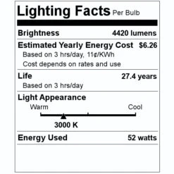 Nuvo Ceiling Light Fixture (68025) -Light Bulbs Sales 68025 Lighting Facts Labelmd