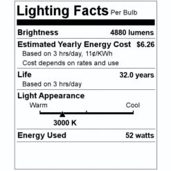 Nuvo LED Ceiling Light Fixture (68133) -Light Bulbs Sales 68133 Lighting Facts Labelmd