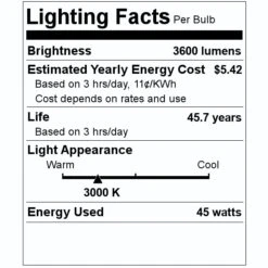 Nuvo LED Ceiling Light Fixture (71374) -Light Bulbs Sales 71374 Lighting Facts Labelmd