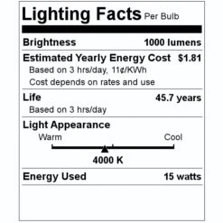 Sylvania LED Retrofit Kit (71406) -Light Bulbs Sales 71406 Lighting Facts Labelmd