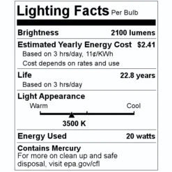 GE Fluorescent Light Bulb (71638) 7 GE Fluorescent Light Bulb (71638) -Light Bulbs Sales 71638 Lighting Facts Labelmd