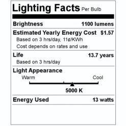 Sylvania LED Reflector Flood Retrofit (74788) -Light Bulbs Sales 74788 Lighting Facts Labelmd