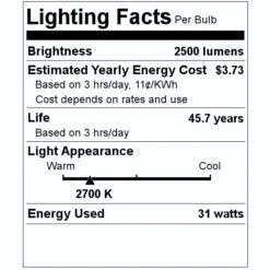 Sylvania LED Retrofit Ceiling Light (75123) 7 Sylvania LED Retrofit Ceiling Light (75123) -Light Bulbs Sales 75123 Lighting Facts Labelmd 1