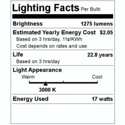 Sylvania LED Light Bulb (78452) -Light Bulbs Sales 78452 Lighting Facts Labelmd
