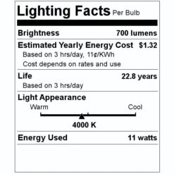Sylvania LED Reflector Flood Retrofit (79052) -Light Bulbs Sales 79052 Lighting Facts Labelmd