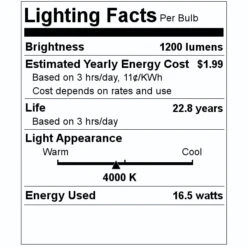 Halco LED Reflector Flood Retrofit (80984) -Light Bulbs Sales 80984 Lighting Facts Labelmd