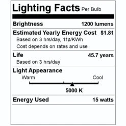 Halco LED Downlight (82992) -Light Bulbs Sales 82992 Lighting Facts Labelmd