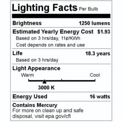 Osram Fluorescent Light Bulb (959065) -Light Bulbs Sales 959065 Lighting Facts Labelmd