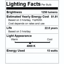 Maxlite LED Flood Light Bulb (96132) -Light Bulbs Sales 96132 Lighting Facts Labelmd