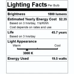 Green Creative LED Reflector Flood Retrofit (98207) -Light Bulbs Sales 98207 Lighting Facts Labelmd