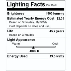 Green Creative LED Reflector Flood Retrofit (98209) -Light Bulbs Sales 98209 Lighting Facts Labelmd