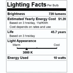 Verbatim LED Reflector Flood Retrofit (99550) -Light Bulbs Sales 99550 Lighting Facts Labelmd