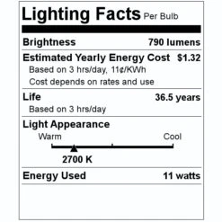 Halco LED Downlight (99867) -Light Bulbs Sales 99867 Lighting Facts Labelmd